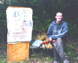 thatch demonstration, woman studied in Ireland, traditional reed thatching